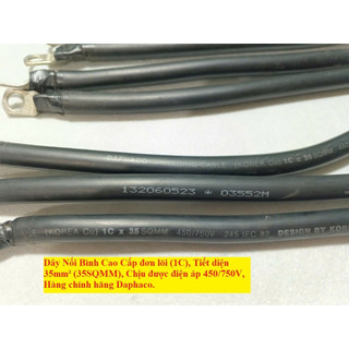 Dây Nối Bình Ắc Quy Cao Cấp 35mm2, Chịu tải điện áp Cao 450/750V, Hàng DAPHACO 100% Đồng nguyên chất