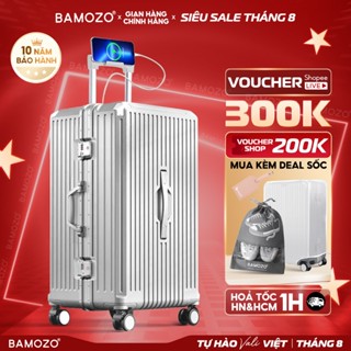 Vali Khung Nhôm Khóa Sập Bamozo Size 22/24/28 Cao Cấp Tăng Sức Chứa Hành Lý Bảo Hành 5 Năm_ULTRAPACK