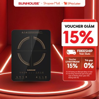 [Live] Bếp từ đơn Sunhouse SHD6803 - Công suất 2000W - Bảo hành 12 tháng - 8 chế độ nấu - Nút bấm điện tử