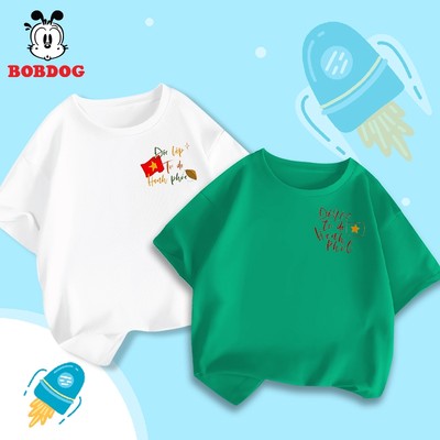 Áo thun cho bé BOBDOG áo phông trẻ em chất thun cotton thoáng mát in hình Việt Nam cho bé