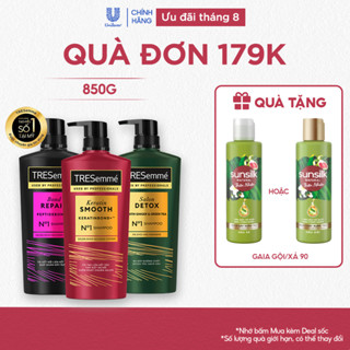 Dầu Gội TRESemmé Keratin Smooth/ Bond Repair/ Salon Detox Cho Tóc Vào Nếp, Giảm Gãy Rụng, Detox Sạch sâu 850g