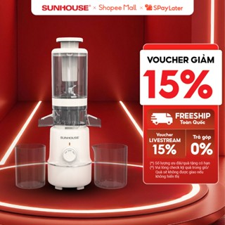 [Live] Máy ép chậm Sunhouse SHD5515 - Dung tích 600ml - Làm được kem, lưỡi cắt vượt trội - Ống tiếp nguyên liệu lớn 10