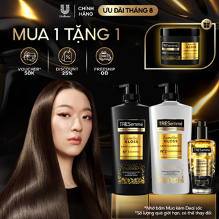 Combo Dầu Gội, Dầu Xả, Serum TRESemme Lamellar Gloss LamellarBond+ Phủ Bóng 8X Chuẩn Salon 450g, 450g,100ml