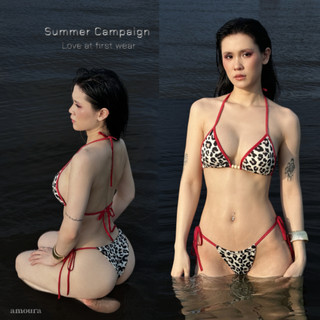   Siêu Sale 12.12  LUNA BEO BIKINI | Set bikini đi biển bơi 2 mảnh sexy buộc dây có mút ngực| Amoura 