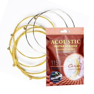 Bộ dây đàn guitar Acoustic, bộ dây guiatr sắt đồng thau âm thanh ấm vang, ít sét, có đánh số thứ tự dây