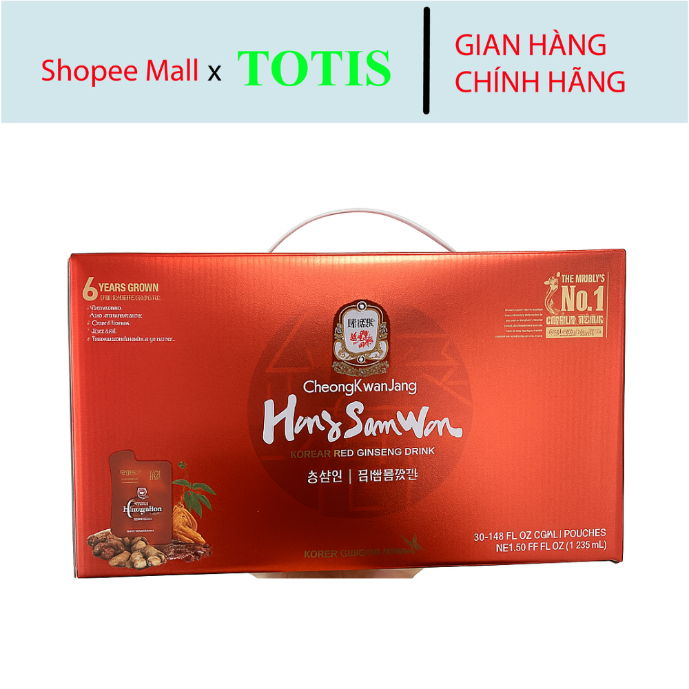 NƯỚC UỐNG HỒNG SÂM WON CHEONG KWAN JANG KOREAN RED GINSENG DRINK 30 TÚI