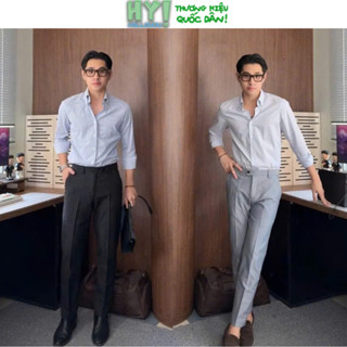 Quần âu nam Cao Cấp chất vải cotton mềm mịn thoáng khí co giãn tốt, Chống nhăn, From ống đứng trẻ trung, thanh HELLOYOU