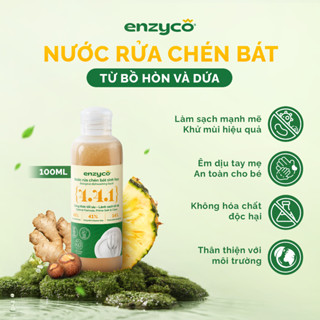 Nước Rửa Chén Bát Sinh Học ENZYCO 100ml - Chiết Xuất Bồ Hòn và Enzyme Dứa