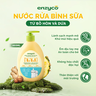 Nước Rửa Bình Sữa Sinh Học ENZYCO 465ml - Chiết Xuất Bồ Hòn và Enzyme Dứa, Rửa Chén Cho Bé Ăn Dặm