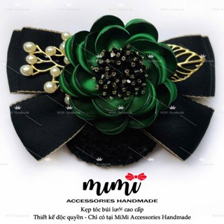   MiMi Kẹp búi lưới cao cấp   Kẹp tóc thời trang nữ gắn hoa nhiều mầu phù hợp cho văn phòng ngân hàng trung niên 