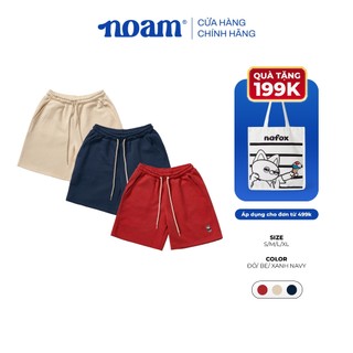  Quần Short Unisex NOAM Original Fox Vải nỉ mềm mịn - Màu Be  Đỏ  Xanh navy 