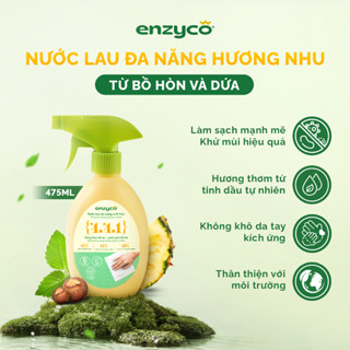 Nước Lau Đa Năng Sinh Học ENZYCO 475ml - Nước Lau Bếp Bồ Hòn, Lau Kính, Lau Gỗ, Lau Sàn, Hương Nhu