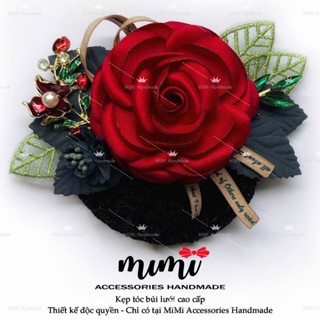   MiMi Kẹp búi lưới cao cấp   Kẹp tóc thời trang nữ gắn hoa sang trọng phù hợp cho văn phòng ngân hàng trung niên 