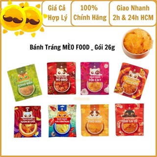   COMBO 10 gói × 26g  Bánh Tráng Trộn Mèo FOOD  Mix 8 vị  rong biển tôm sate. Bò BBQ... 