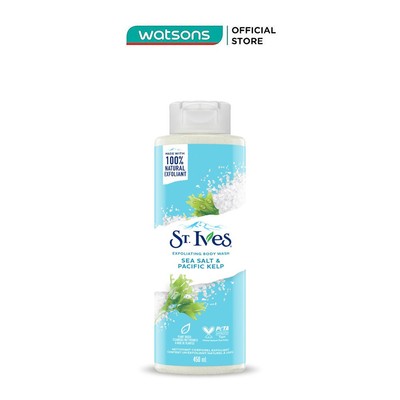 Sữa Tắm Tẩy Tế Bào Da ST. Ives Exfoliating Sea Salt & Pacific Kelp Muối Biển Thanh Lọc Da 450ml