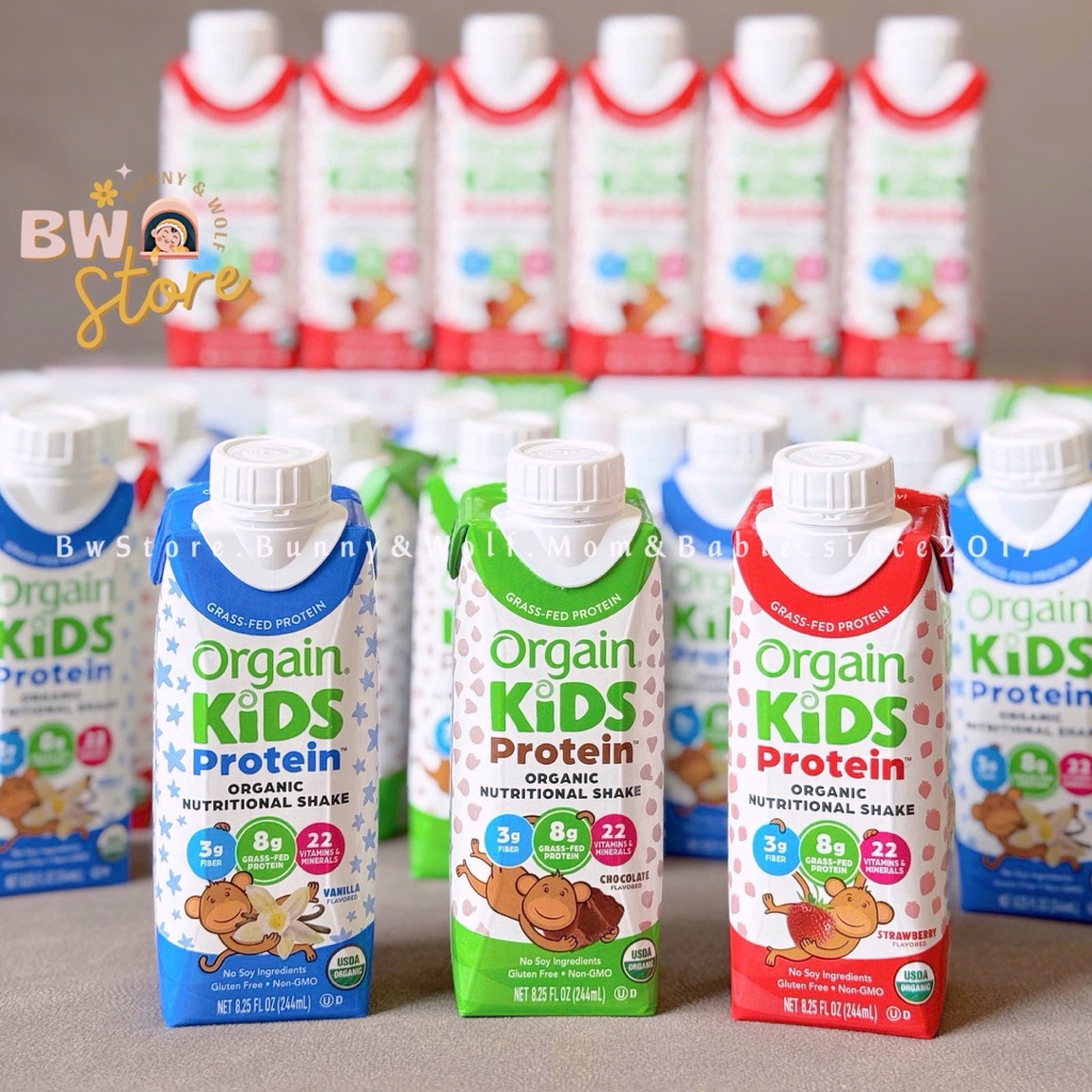 Sữa Tươi Hữu Cơ Orgain Kids Protein - Mỹ - Hộp 244ml