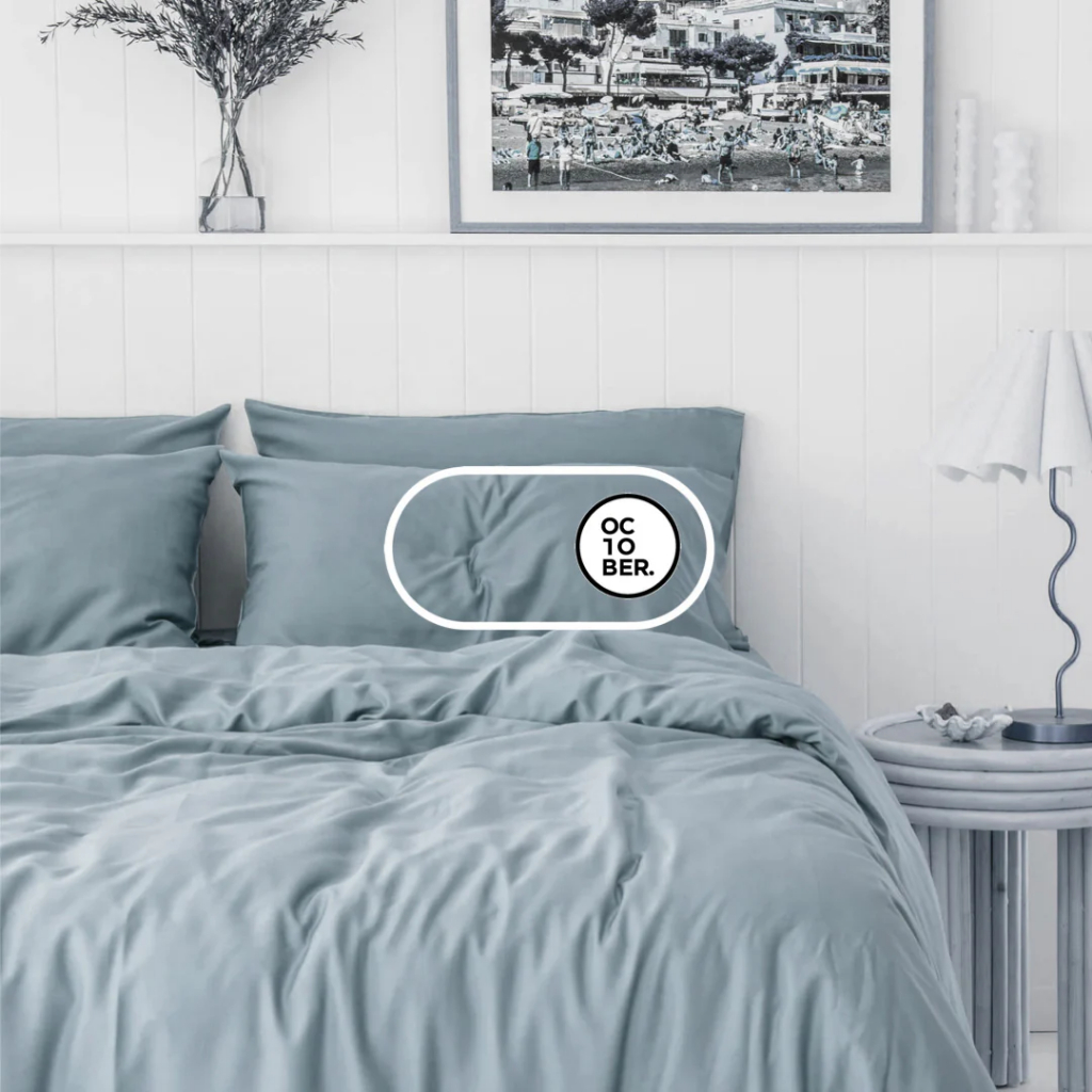 (HỎA TỐC) Bộ Chăn Ga Gối 5 món 1m6 đến 1m8 Tencel 100s có vải trơn và họa tiết phân phối bởi OCTOBER