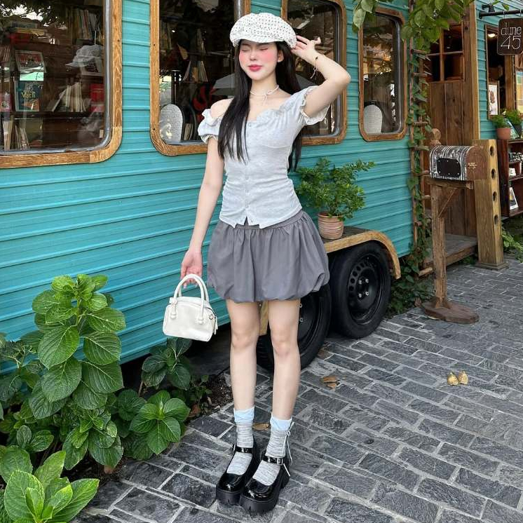 [XẢ KHO] Áo Kiểu Nữ Trễ Vai Tay Bồng Có Dây Thắt Eo Mùa Hè Giveme.clothing_saigon | BigBuy360 - bigbuy360.vn