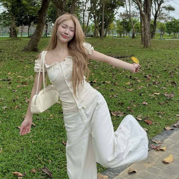 [XẢ KHO] Áo Kiểu Nữ Trễ Vai Tay Bồng Có Dây Thắt Eo Mùa Hè Giveme.clothing_saigon | BigBuy360 - bigbuy360.vn