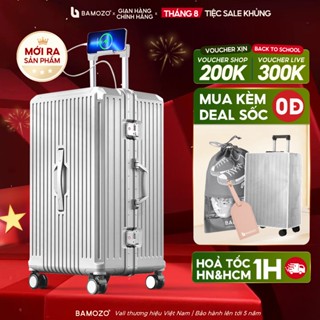 Vali Khung Nhôm Khóa Sập Bamozo Size 22/24/28 Inch, Tăng Sức Chứa Hành Lý- Bảo Hành 10 Năm_ULTRAPACK
