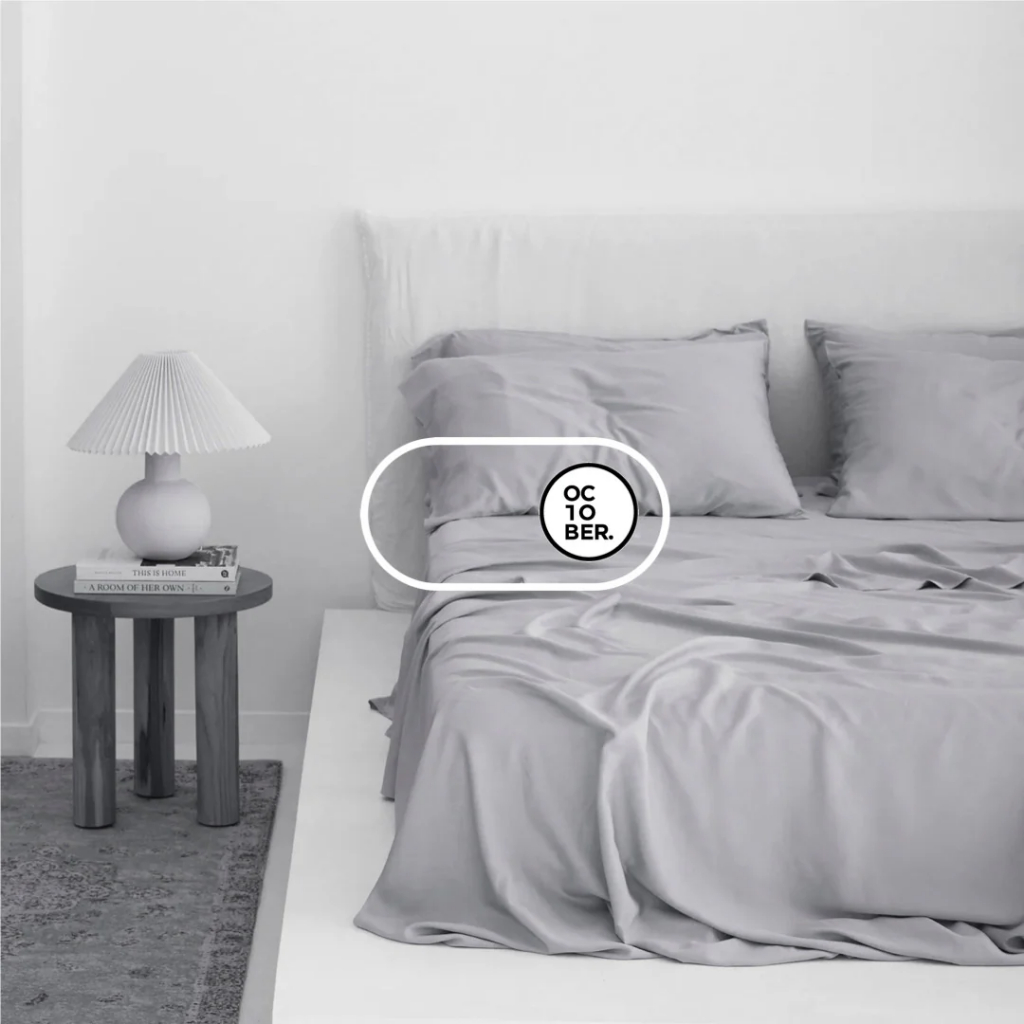 (HỎA TỐC) Bộ Chăn Ga Gối 5 món 1m6 đến 1m8 Tencel 100s có vải trơn và họa tiết phân phối bởi OCTOBER