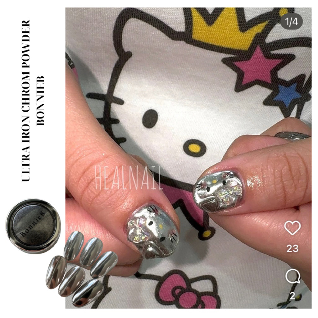 [Bonnieb] Bột tráng gương bạc Ultra iron chrom powder (0.5g/ hủ)