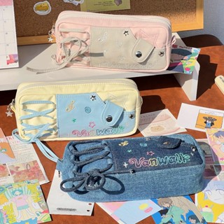  🌈Túi Bút Jean Đa Sắc Phong Cách Ins – Pencil Case Dopamine Dễ Thương Quà Tặng Ý Nghĩa Cho Bạn Bè 