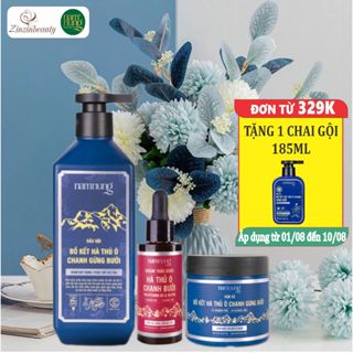 Dầu Gội Xả Serum Thảo dược Nam nung Xanh Dương ngăn gàu, giảm gãy rụng, hỗ trợ mọc tóc con, mềm mượt