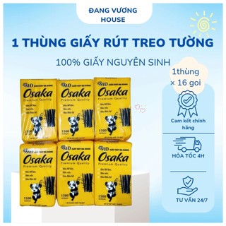    giá sỉ  1 thùng 16 túi Giấy Rút Treo Tường OSAKA 1500tờ 3lớp Tặng kèm móc 