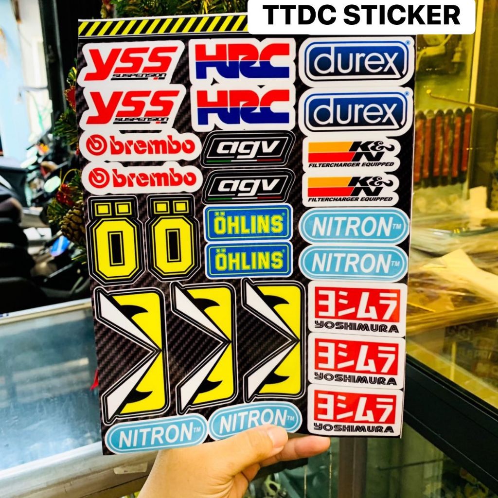 Bộ Tem sticker Logo Racing 🚗🚗