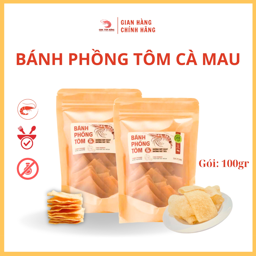 Bánh phồng tôm Cà Mau loại 100gr