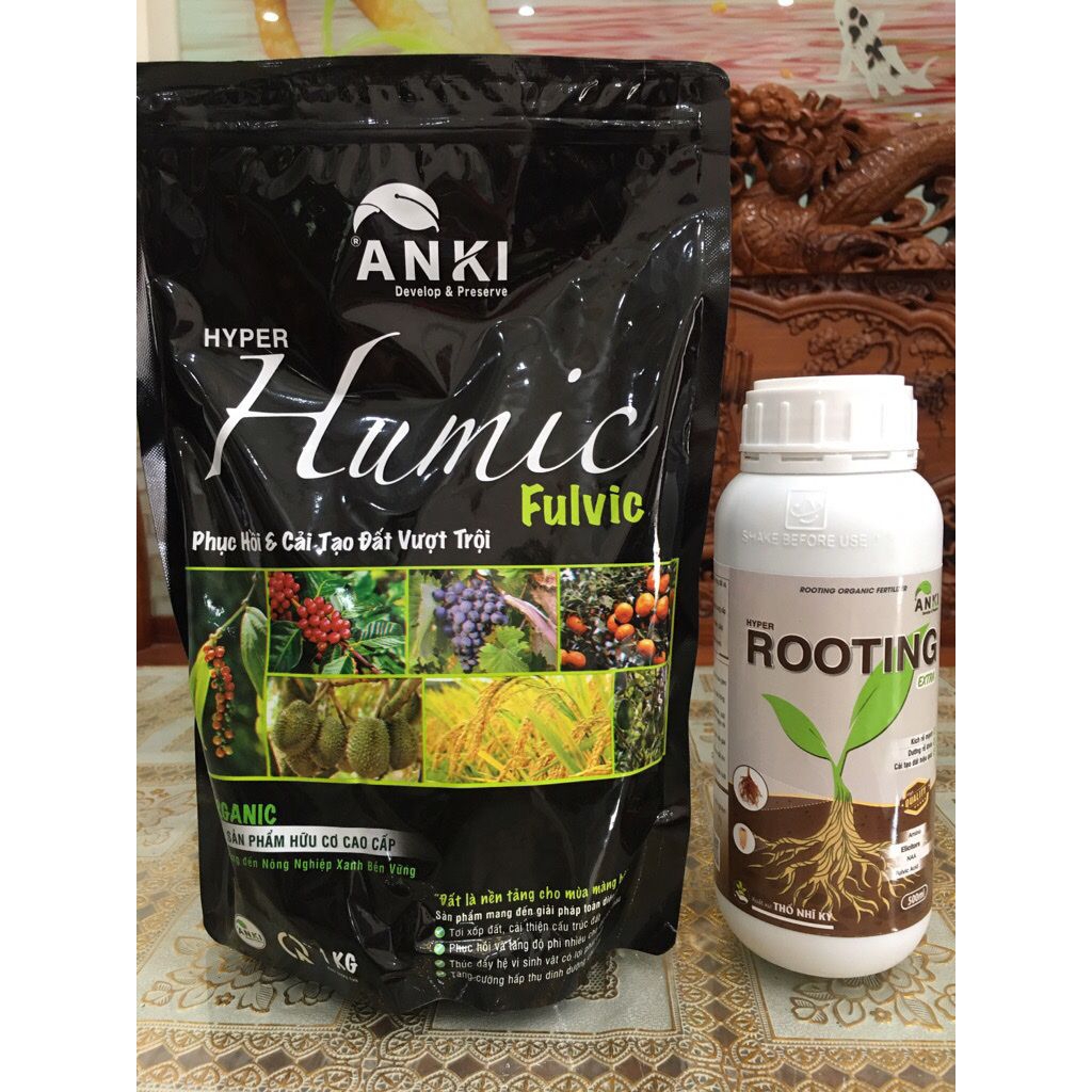 Bộ phân bón Dưỡng rễ và cải tạo đất : "Rooting Extra và Fulvic "- Kích rễ siêu mạnh,giữ ẩm,giữ nước.