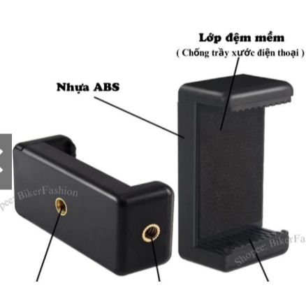 Đầu kẹp điện thoại 2 chiều kết nối máy với cây Tripod livestream