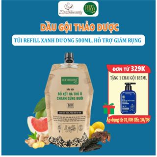 [BAO BÌ MỚI] Túi refill dầu gội thảo dược Nam nung XANH DƯƠNG 500ml - giảm gãy rụng, phục hồi hư tổn