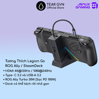  Dock xuất hình HDMI 4K@120Hz JSAUX HB0609 hỗ trợ tối ưu cho ROG Ally & X   Steam Deck   Lenovo Legion Go 