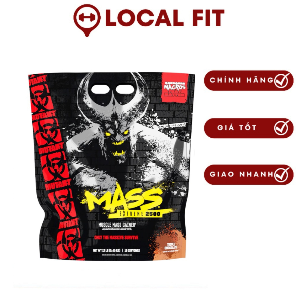 Mutant Mass Extreme 2500 Sữa Tăng Cân Nhanh Cho Người Gầy 12Lbs (5.45kg)