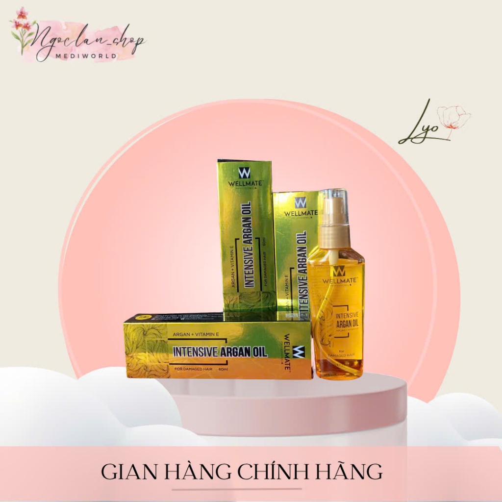 [Chính Hãng] Tinh dầu dưỡng tóc wellmate keratin argan oil
