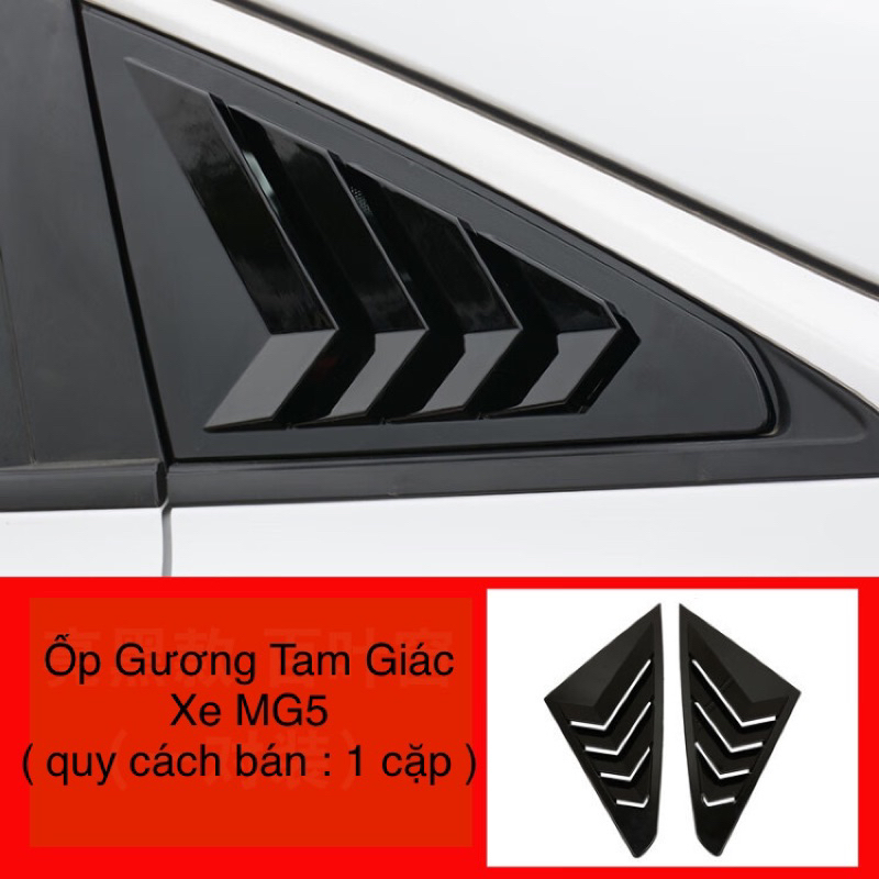 Ốp Mang Cá MG5 AT và MT, Ốp Gương Tam Giác Hình Mang Cá Xe MG5