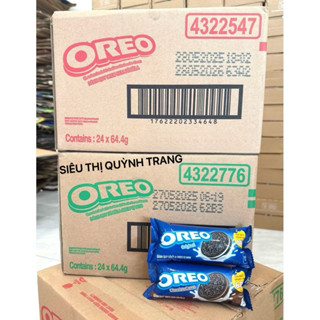 Thùng 24 Thỏi x 64,4g Bánh Quy Oreo Kem Vani/Socola