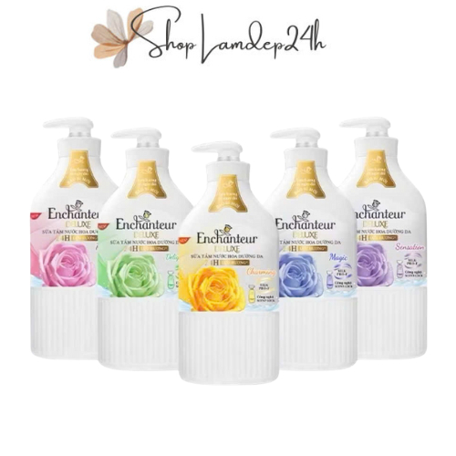 Sữa tắm nước hoa dưỡng da Enchanteur Charming/ Sensation/ Delightful/ Romantic/ Magic 650gr
