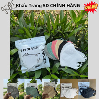 Combo 600 Cái Khẩu Trang 5D KENKI Chính hãng kháng khuẩn cao cấp, Chống tia UV