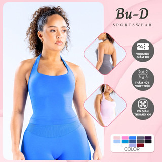  Áo tập gym nữ tập yoga cổ yếm chất dệt kim cao cấp nâng V1 tốt co giãn 4 chiều  imyd  