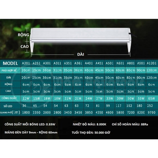Đèn LED Chihiros A-Series – đèn chiếu sáng bể thủy sinh chính hãng, nhiều size