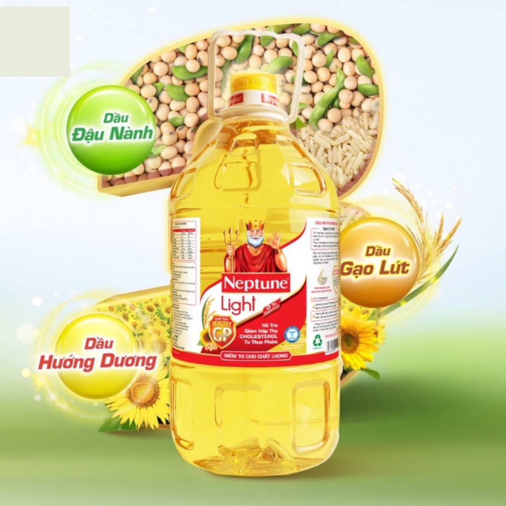 Can 5L dầu ăn Neptune Light thượng hạng