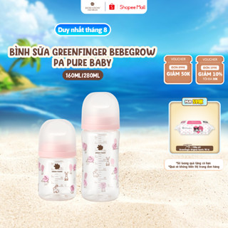 Bình sữa cho bé Greenfinger Bebegrow Pure Baby nhựa PA G850 an toàn, khả năng chống UV cao