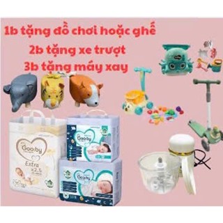   tặng quà  Bỉm Gooby EXTRA  Premium quần dán Hàn Quốc chống tràn hiệu quả đủ size M58 L52 XL48 XXL46 