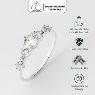 Nhẫn bạc nữ TYCHE Snow Princess nạm đá lấp lánh TYCHE JEWELRY