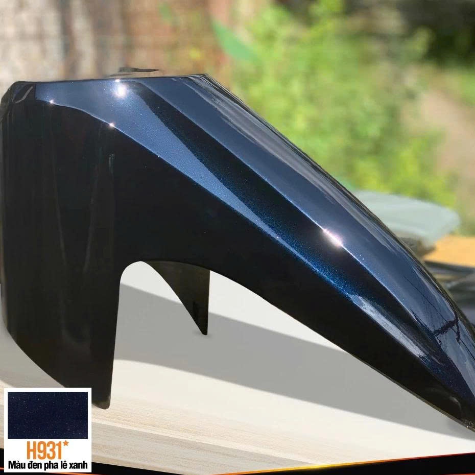 Sơn xịt màu đen pha lê ánh xanh H931 samurai 400ml chính hãng Chống Rạn Nứt Kháng Xăng Chất Lượng Ca