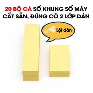 COMBO 1 Dụng Cụ Cà Số & 20 Bộ Giấy Cà Số Khung Số Máy Cắt Sẵn