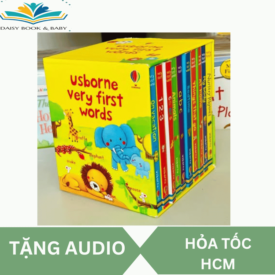 Sách - USBORNE VERY FIRST WORDS 10 cuốn tặng audio